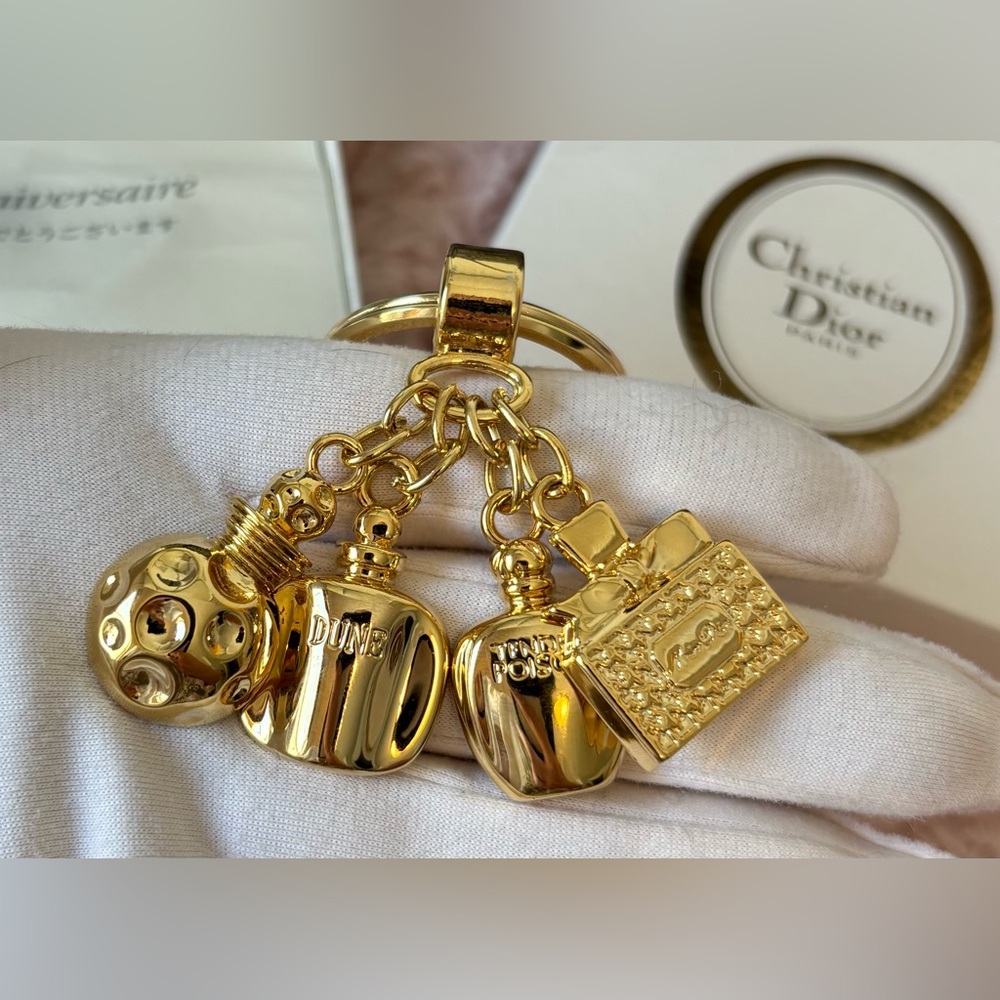 Vintage Mint Christian Dior Beauty Bag Charm Keychain NIB limited edition